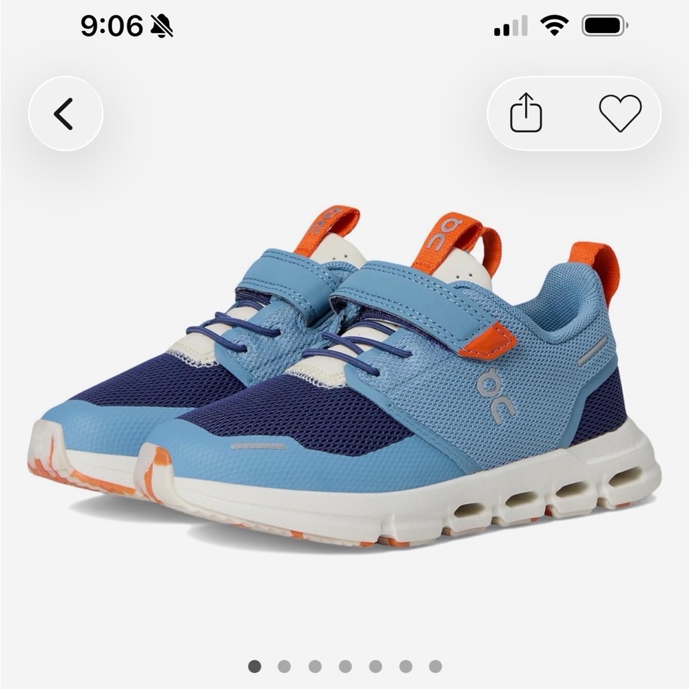 On Running Kids' Cloud Play in Blue and Orange (Dust/Dew)